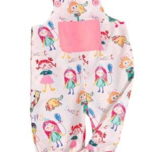 Stunning hand-drawn girls jumpsuit