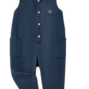 Blue soft cotton boy's jumpsuit