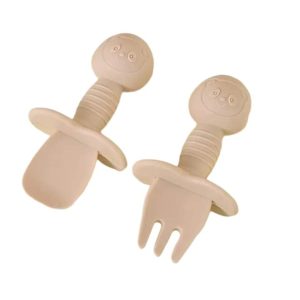 2pcs silicone fork and spoon set