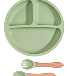 3 Pcs soft 100% silicon feeding sets
