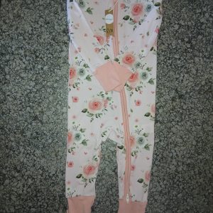 Vintage collection Peach roses longsleeve onsie